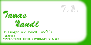 tamas mandl business card